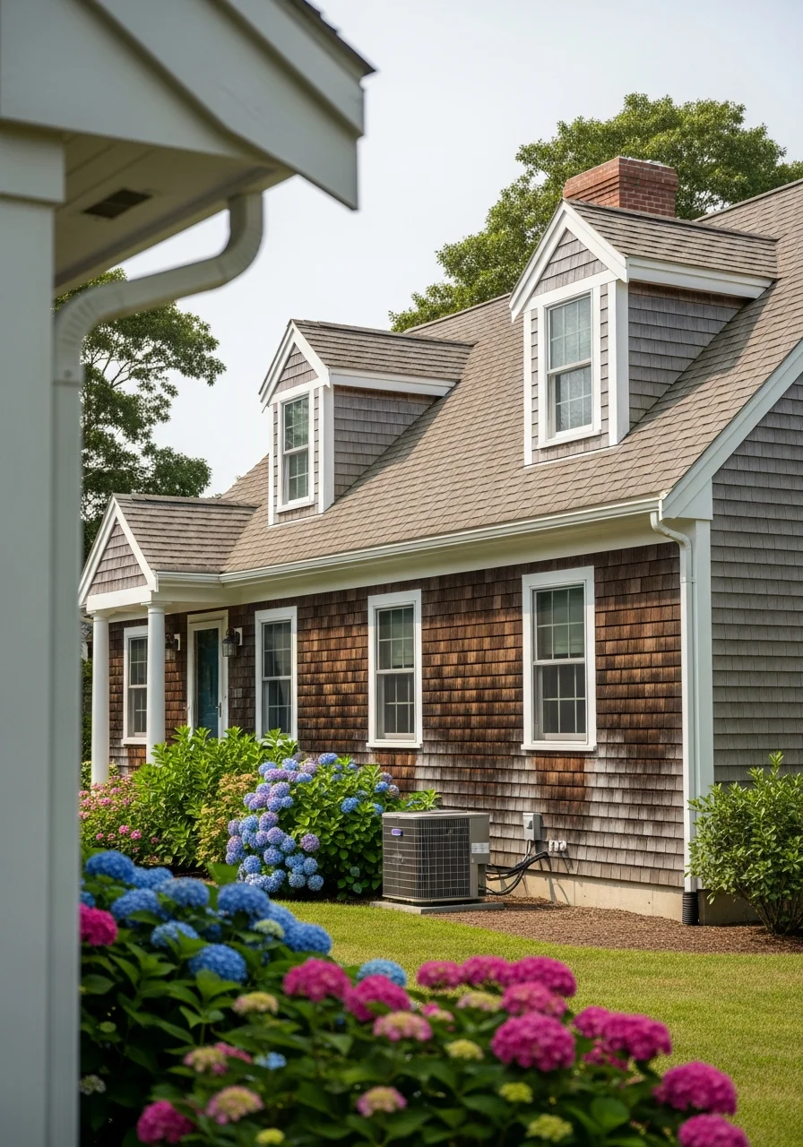 Brewster home exterior showing traditional architecture and landscaping typical of the town's historic residential character.
