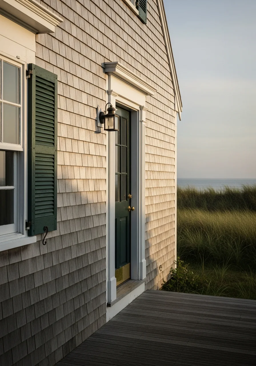 Scenic Wellfleet beach and dunes along Cape Cod National Seashore